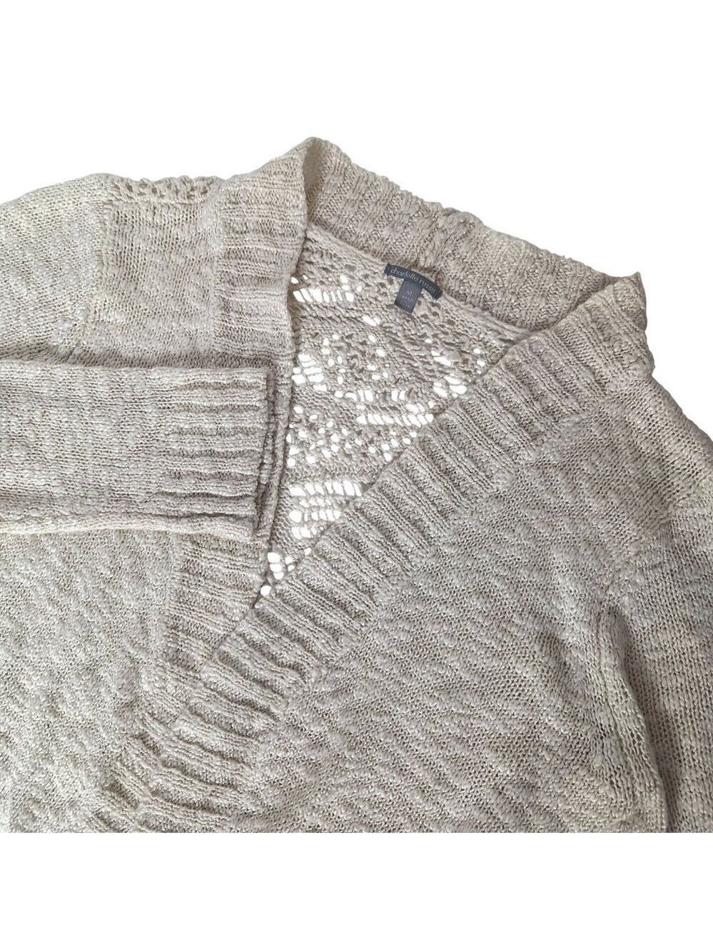 Charlotte Russe Cream Ivory Knit Cardigan Sweater Shrug Medium